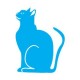 Transparentní razítko sedící kočka