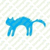 Transparentní razítko naježená kočka