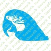 Transparentní razítko papoušek hlava