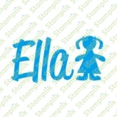 Transparentní razítko Ella a panenka